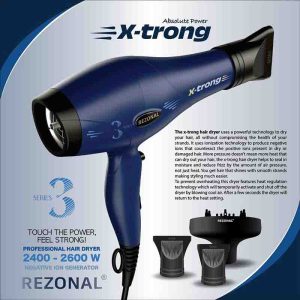 سشوار ایکس ترانگ سرمه ای سری 3 رزونال X-TRONG